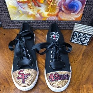 Airwalk bedazzled San Francisco 49ers tennis shoes